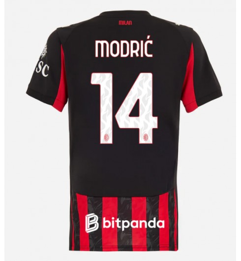 AC Milan Luka Modric #14 Hjemmedrakt Dame 2025-26 Korte ermer AC Milan Luka Modric #14 Hjemmedrakt Dame 2025-26 Korte ermer